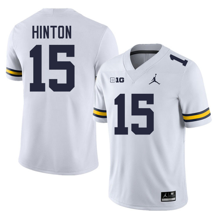 Christopher Hinton Michigan Jersey,Michigan Wolverines #15 Christopher Hinton Jersey Youth-White